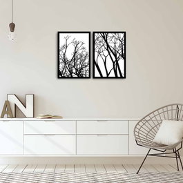 Wallity Cuadro Decorativo Enmarcado 2PSCT-10 (2 Piezas)